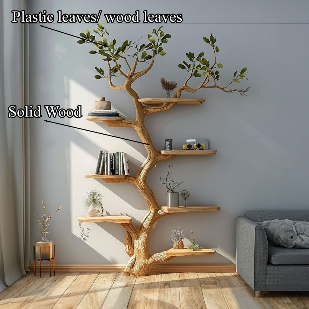 Artistic Wild Mulberry Wood Tree Bookshelf Wall Decor For Bedroom - view 2