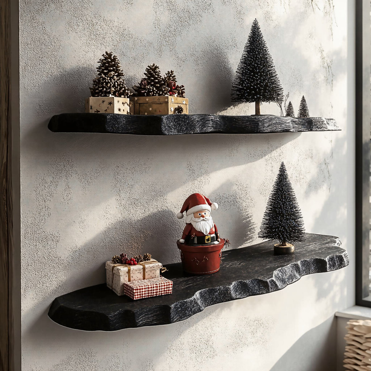 Black Floating Shelf Live Edge Xmas Floating Shelf Plans
