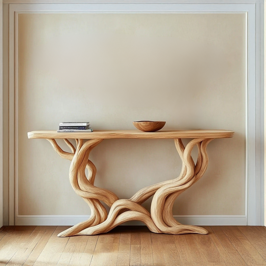 Farmhouse Console Table Solid Wood Handmade Gift - view 3