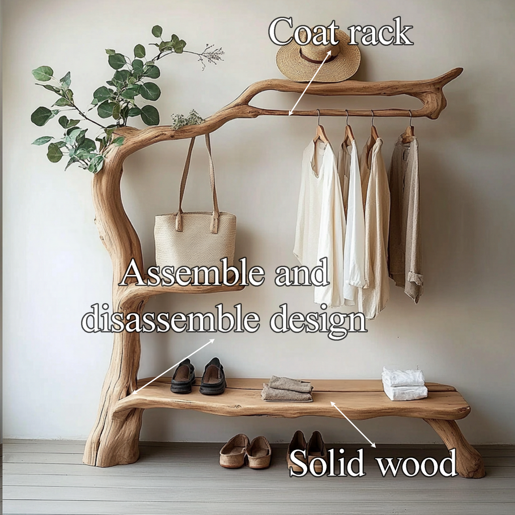 Clothes Hanging Rack Handmade Design Decor Home Gift - view 4