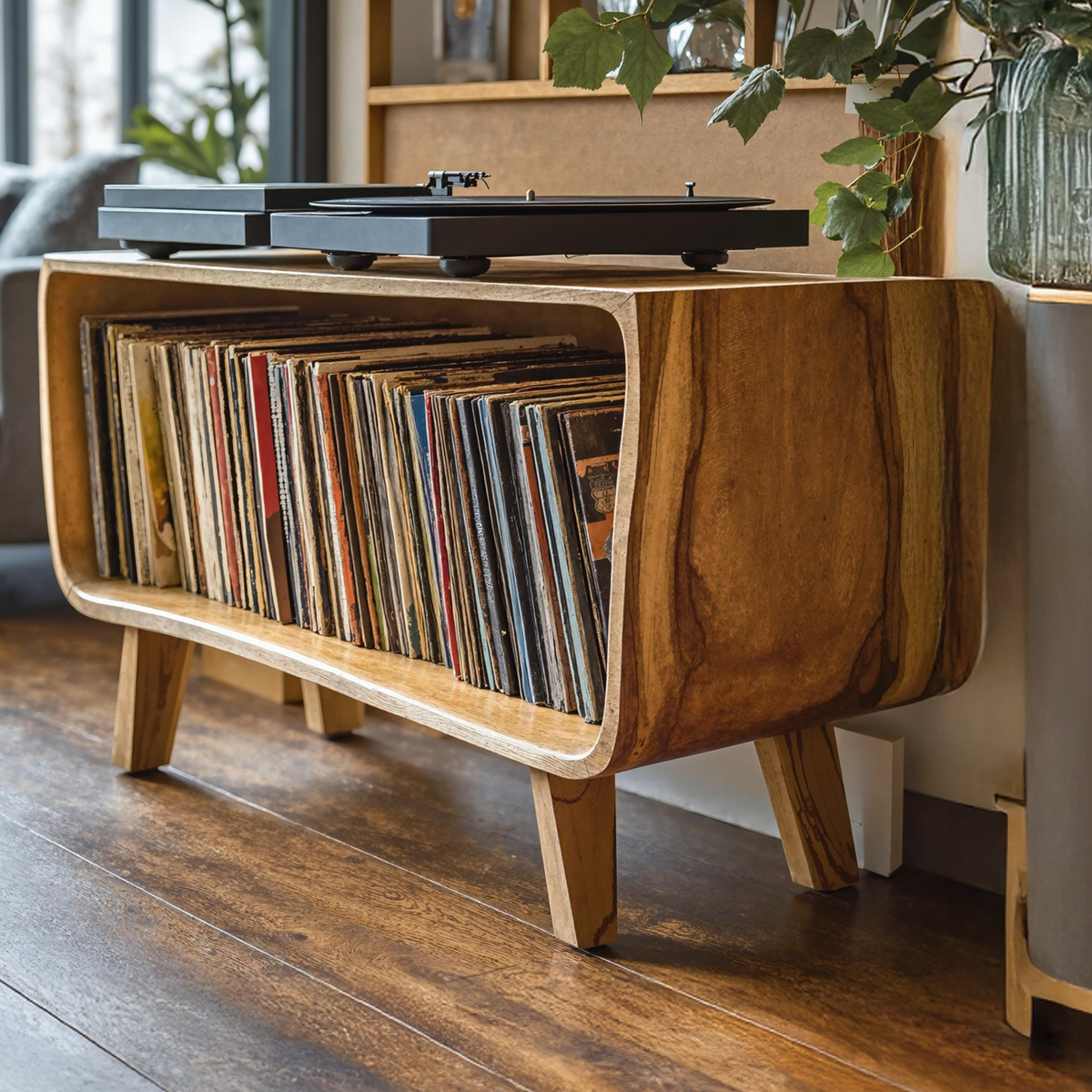 Elegant Record Player Stand For Living Room, Bedroom, Office - view 3