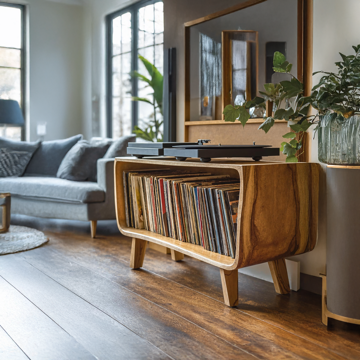 Elegant Record Player Stand For Living Room, Bedroom, Office - view 2