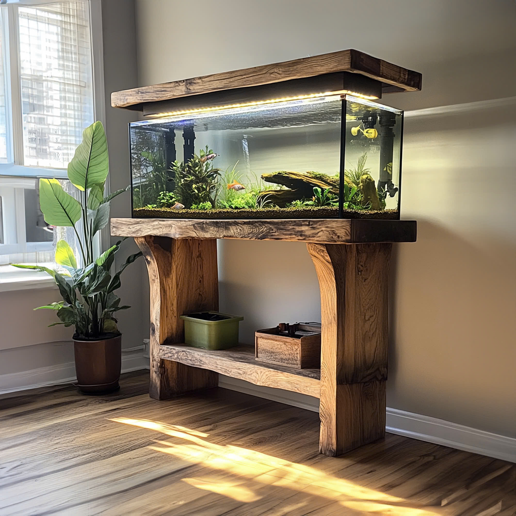 Customized Solid Wood Fish Shelf Office Decor Housewarming Gifts - view 3