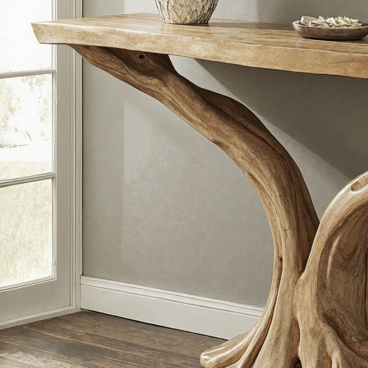 Classic Farmhouse Console Table For Living Room