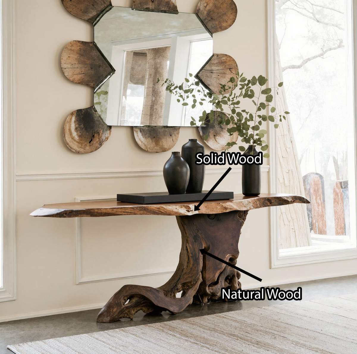 Cantilevered Console Table Unique Decor - view 6