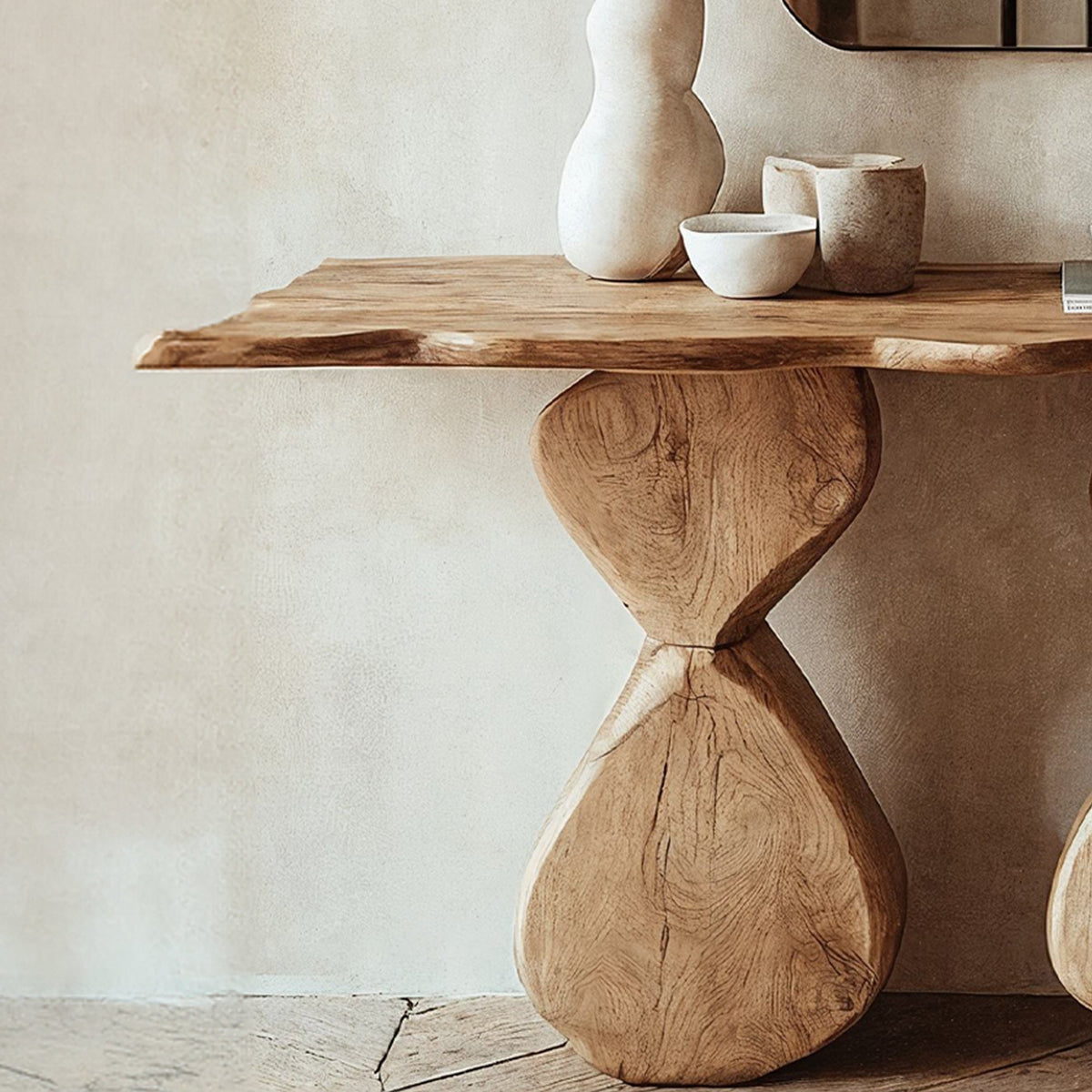 Entryway Console Table Solid Wood