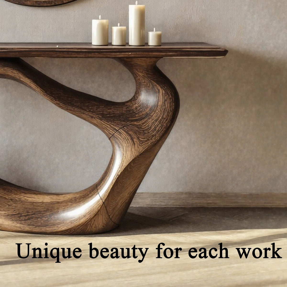 Console Table Handmade Natural Solid Wood Live Edge Table - view 5