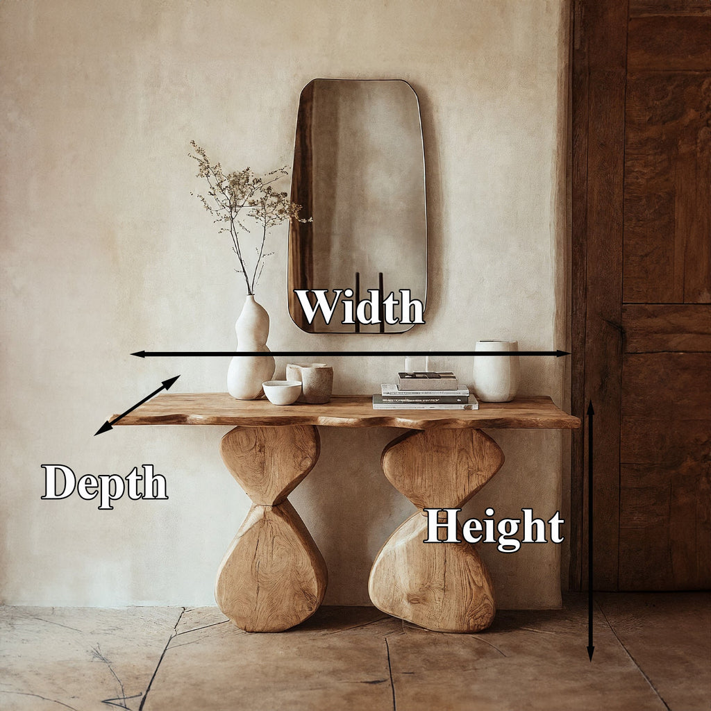 Entryway Console Table Solid Wood - view 6