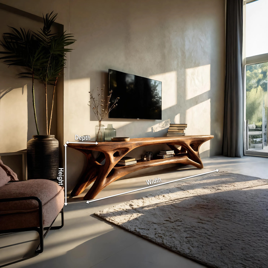 Elegant Curved TV Cabinet For Contemporary Home Decor - view 8