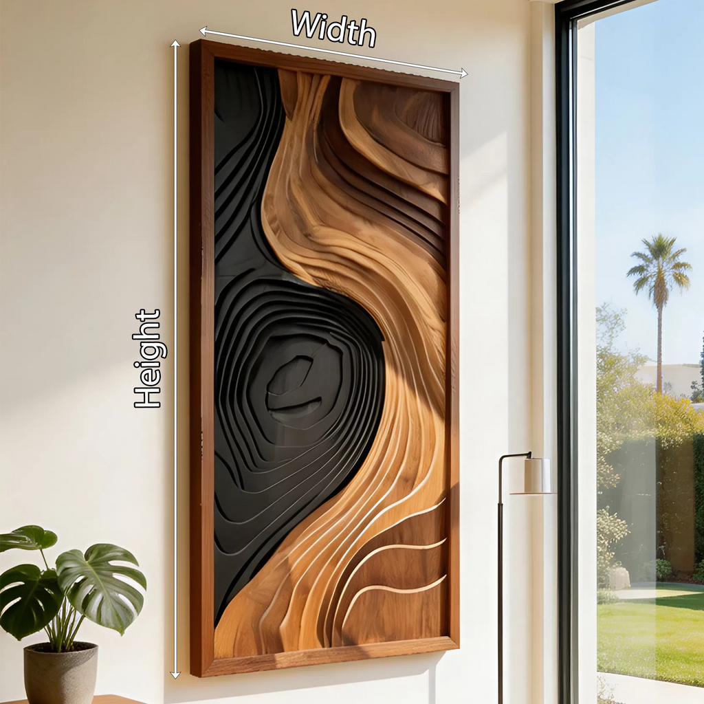 Contemporary Abstract Wood Wall Art Panel - view 5