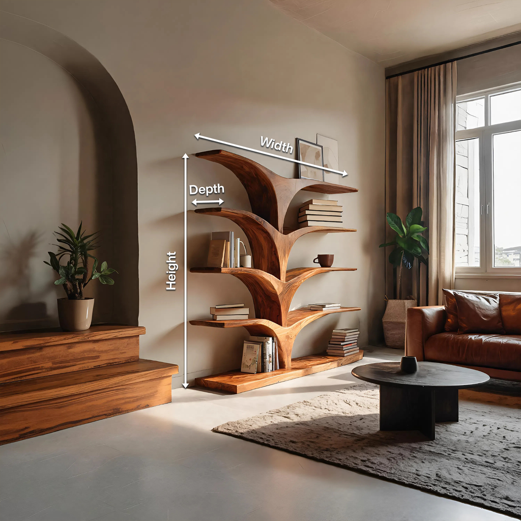 Contemporary Curved Bookshelf For Modern Interior - view 8
