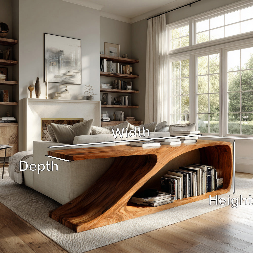 Contemporary Wooden Console Table For Living Room Decor - view 7
