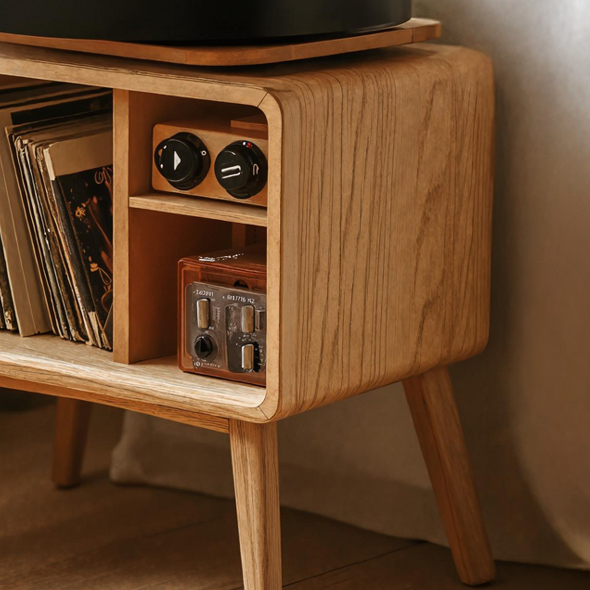 Classic Record Player Stand For Living Room, Bedroom, Office - view 4