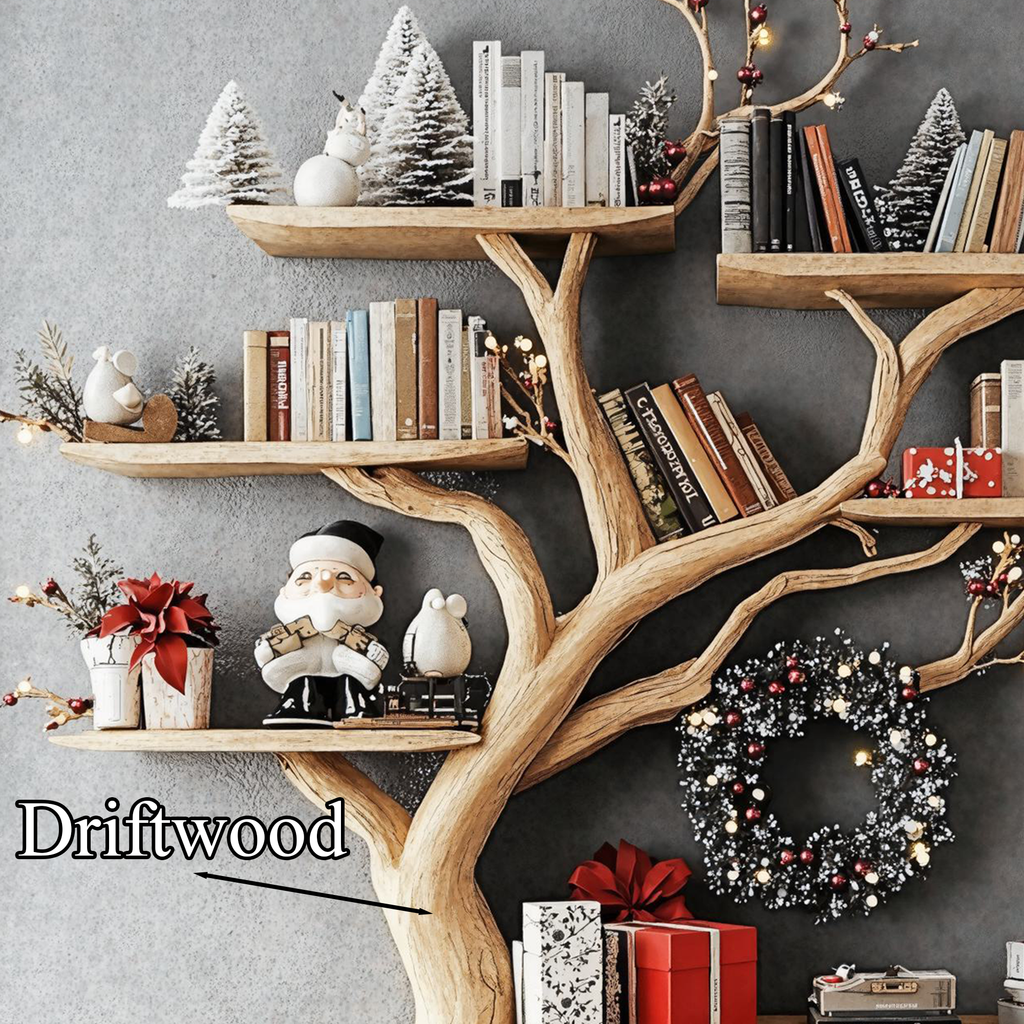 Christmas Tree Branch Shelf Xmas Floating Bookshelf Christmas Gift - view 4