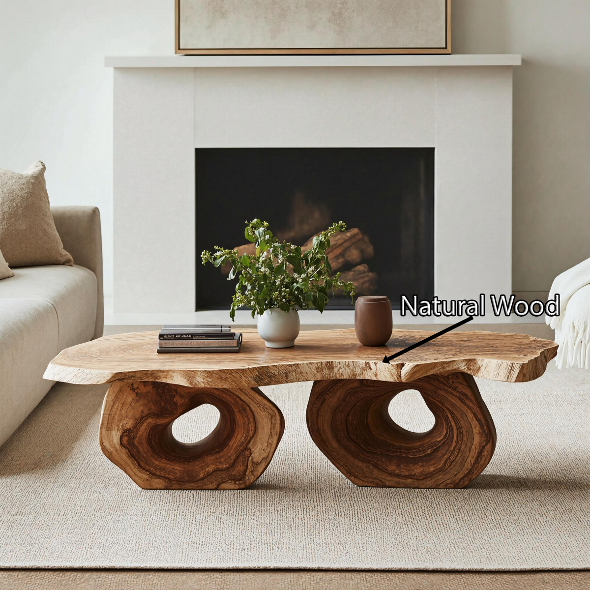Antique Wood Coffee Table For Vintage Home Interiors - view 6