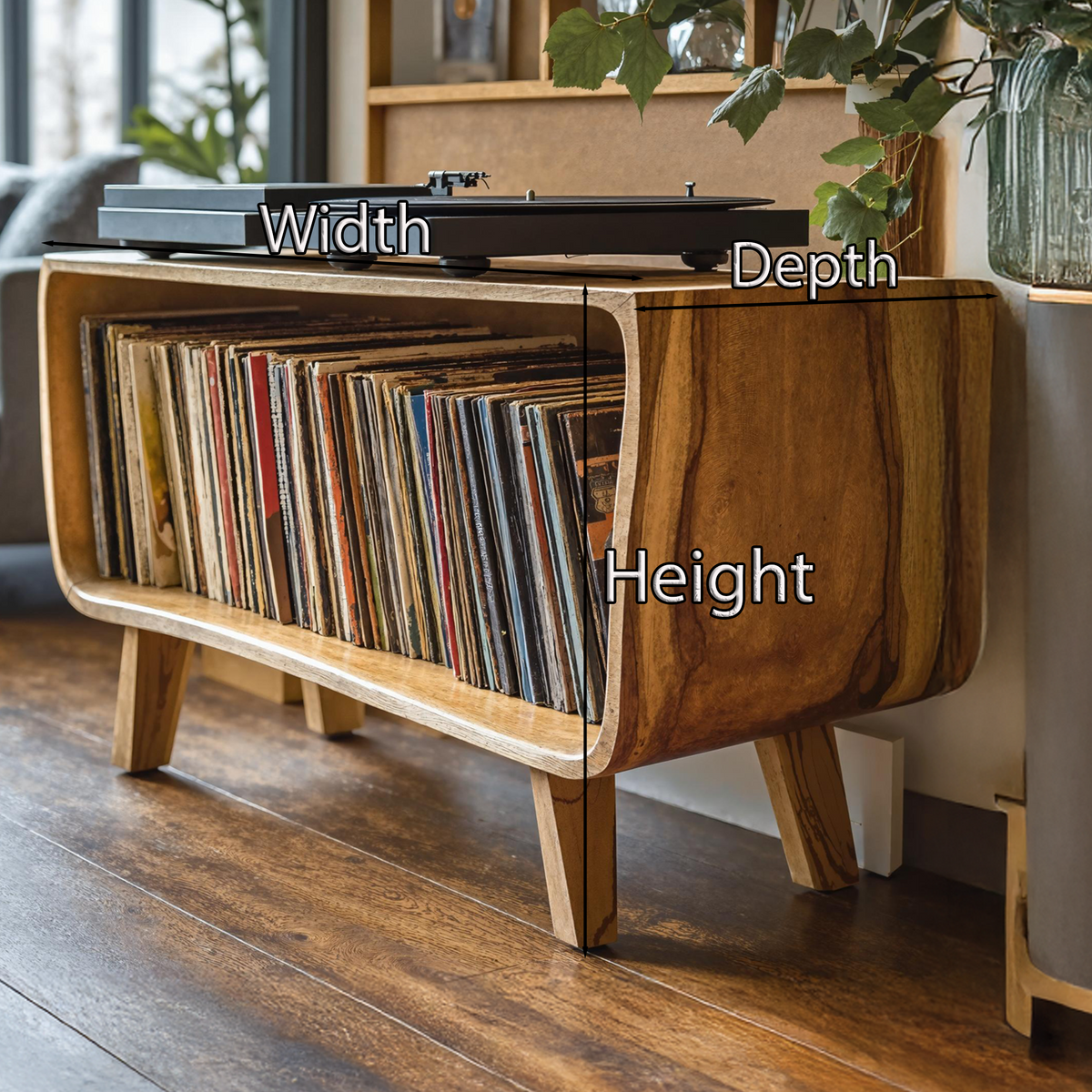 Elegant Record Player Stand For Living Room, Bedroom, Office - view 5