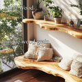 Decorative Floating Shelves Handmade Solid Wood Decor Home Gift