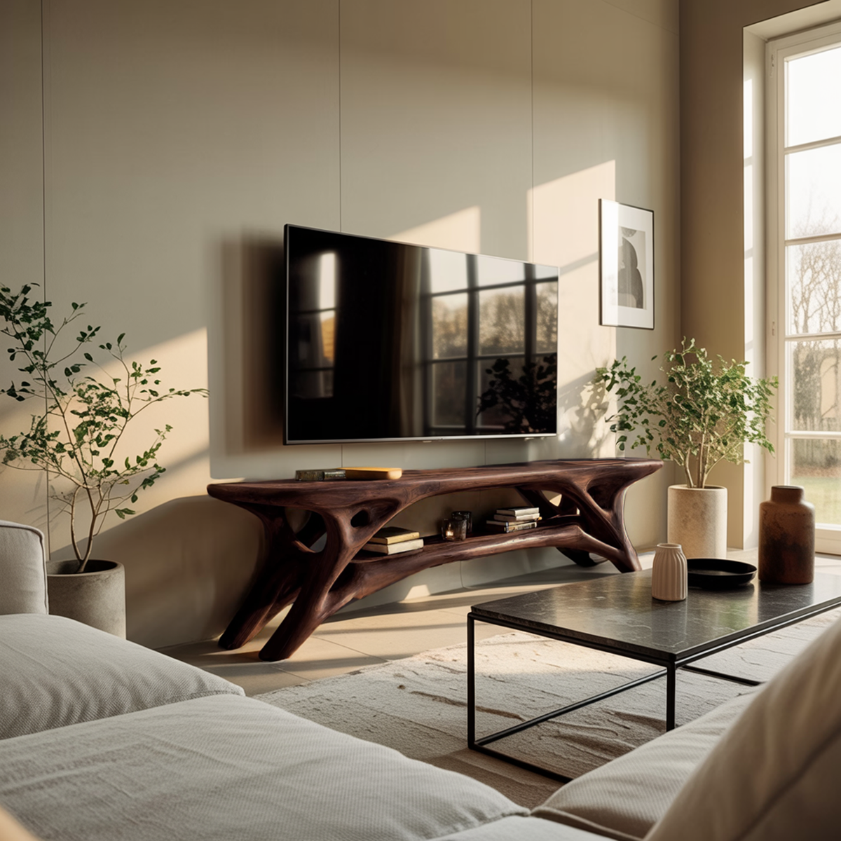 Elegant Curved TV Cabinet For Contemporary Home Decor - view 7