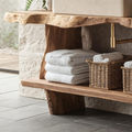 Bathroom Furniture Rustic Vanity With Live Edge Top