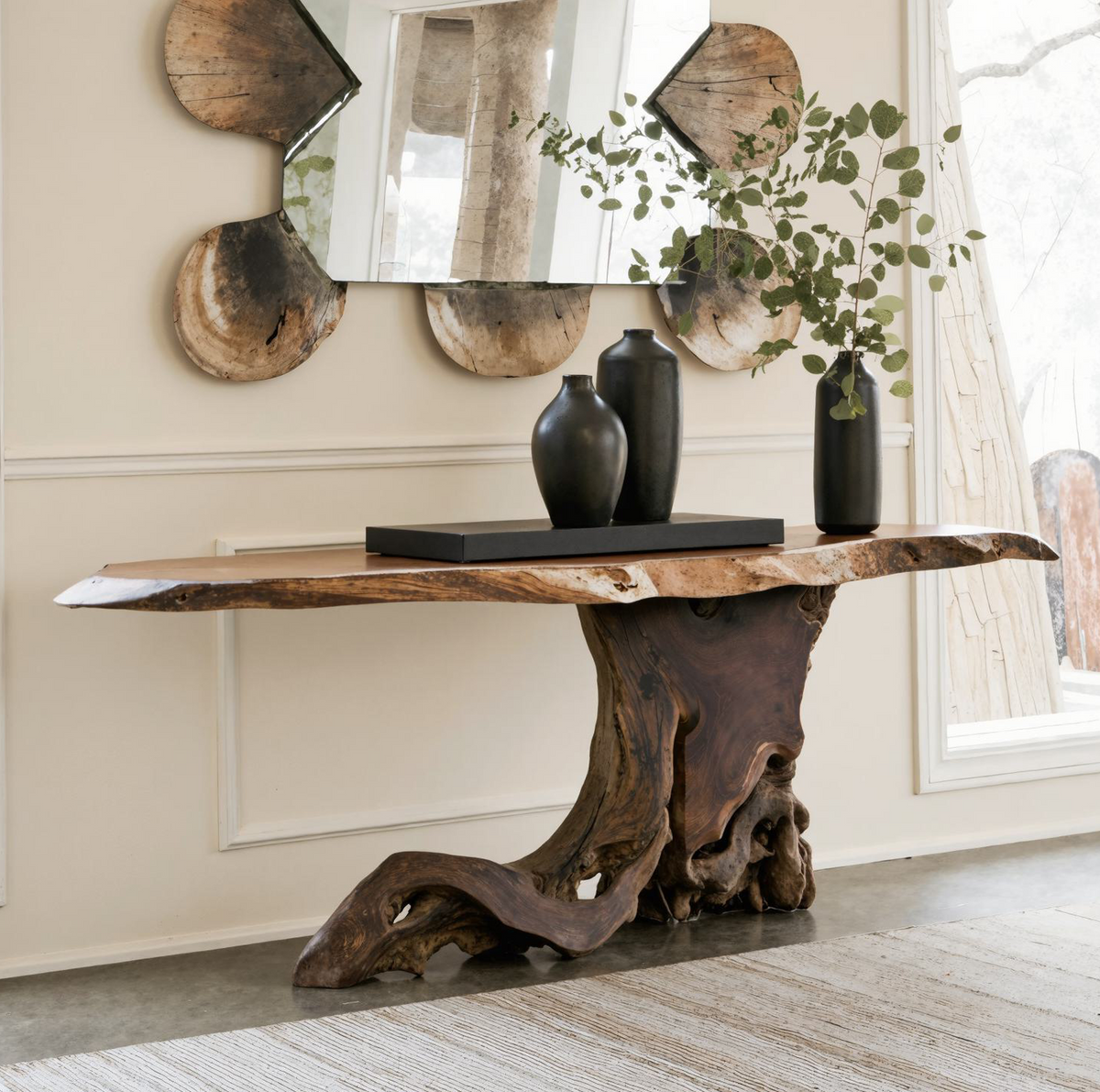 Cantilevered Console Table Unique Decor - view 3