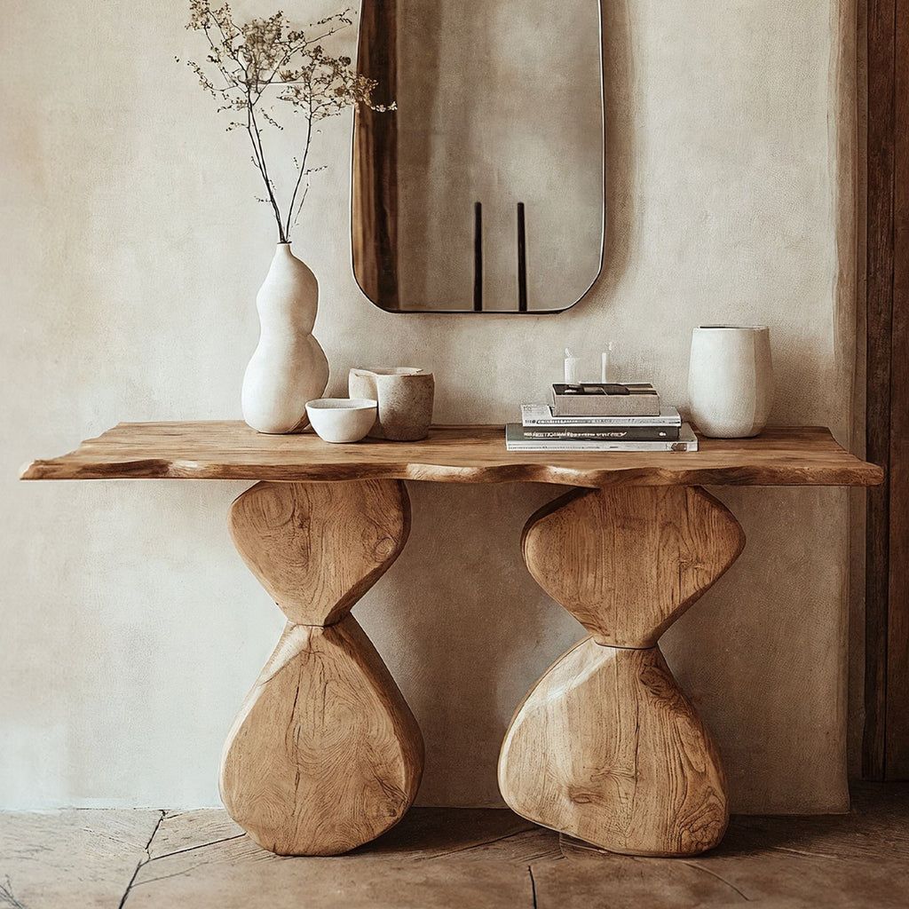 Entryway Console Table Solid Wood - view 2