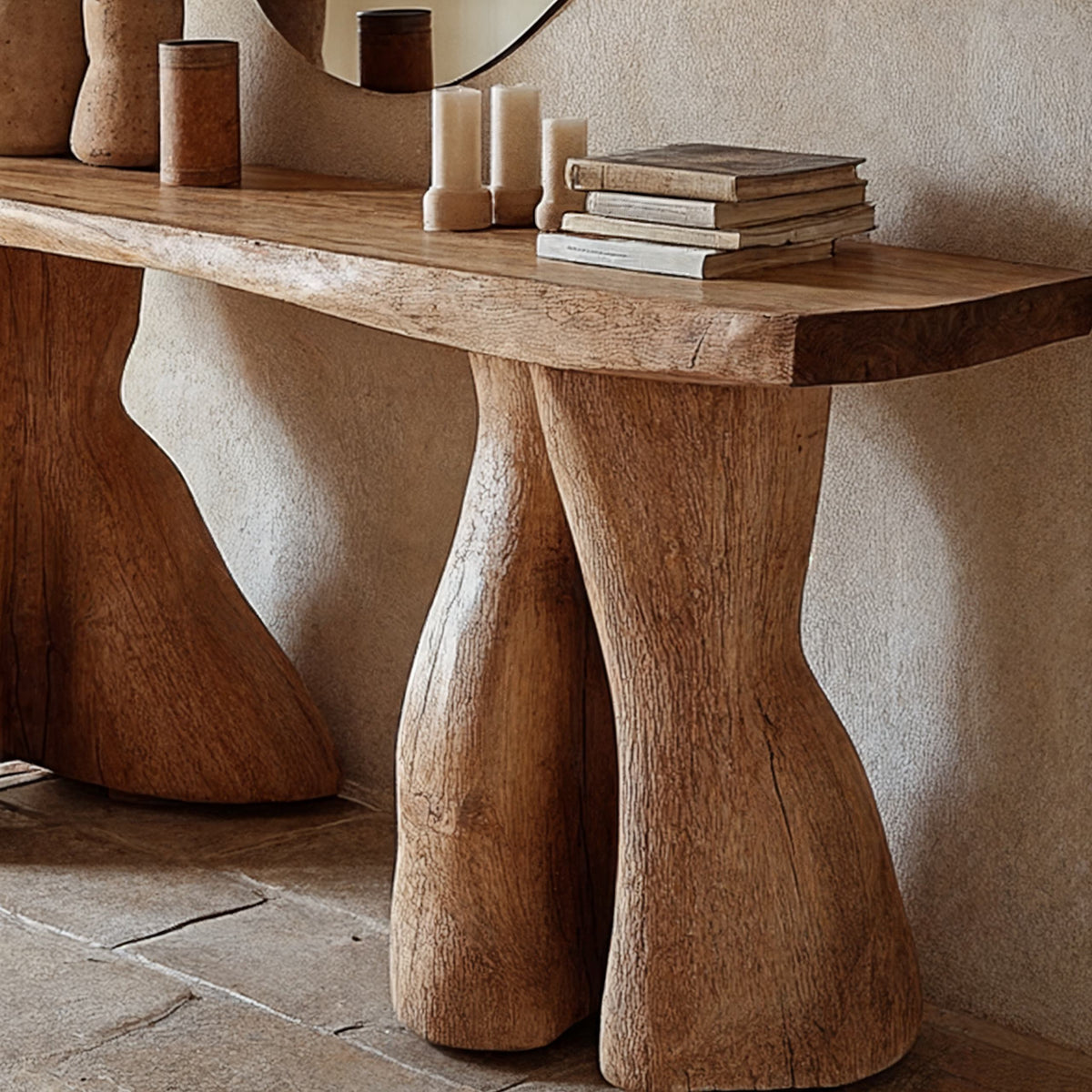 Entry Console Table Solid Wood - view 4