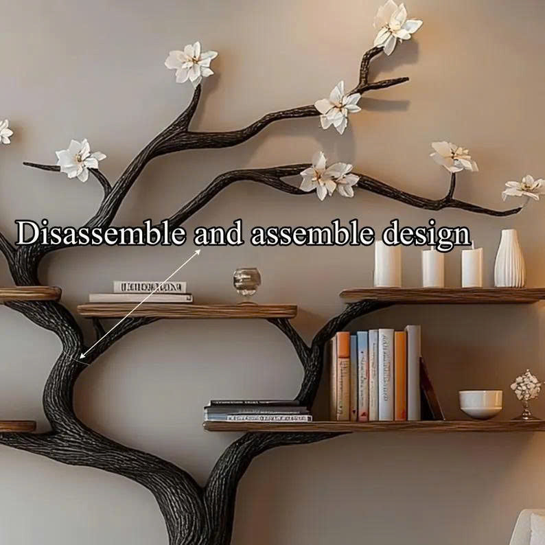 Custom Tree Bookcase Handcrafted Decor Room Gift For Her - view 4