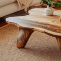 Curved Wood Coffee Table Low Coffee Table