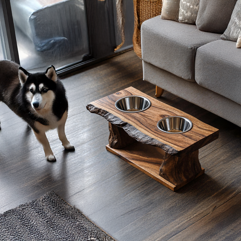 Farmhouse Dog Feeding Stand Kitchen Decor - view 2