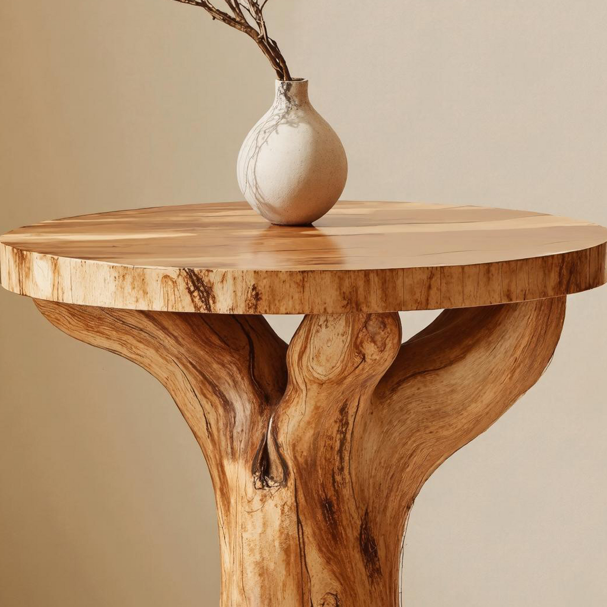 Elegant Handcrafted End Table Perfect For Modern Living Room Spaces