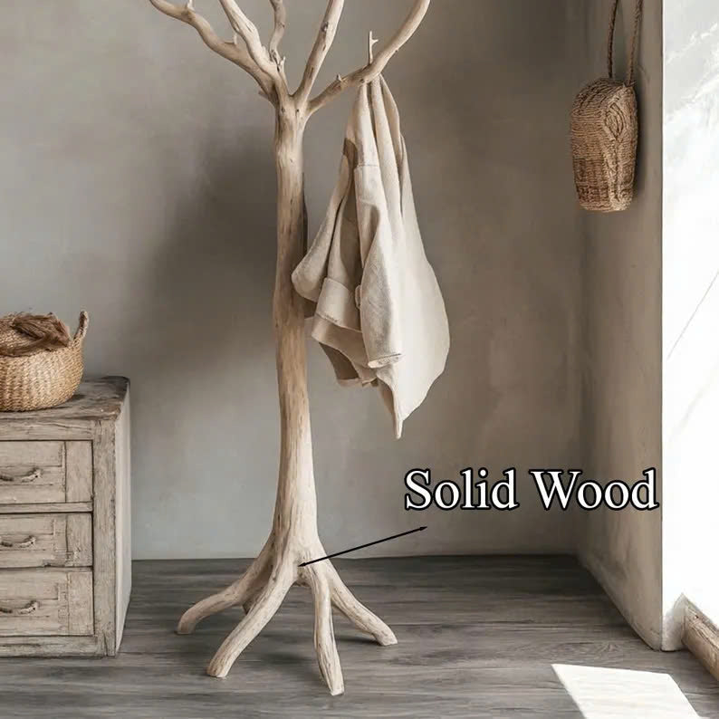 Coat Rack Wood Standing Tree Branch Decorative Hooks - view 4