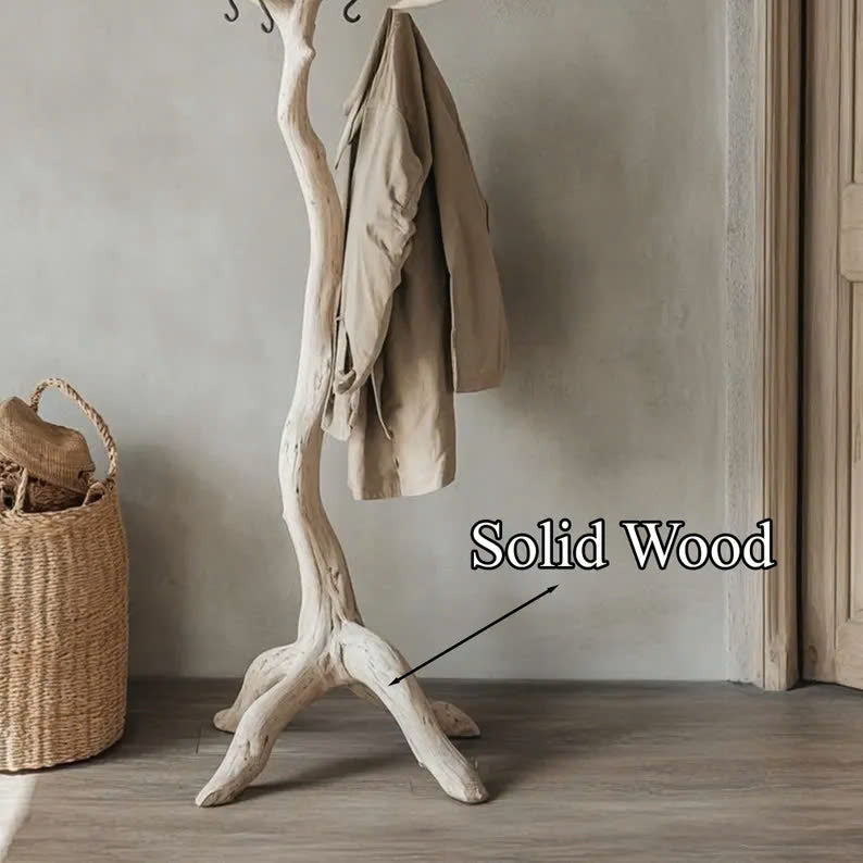 Clothes Rack Standing Tree Branch Hooks Mid Century - view 4