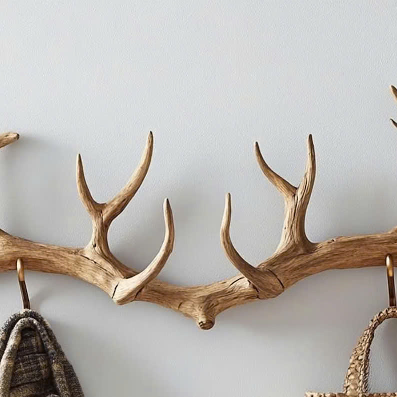 Antler Coat Rack Rustic Wood Wall Hanger Custom Gift - view 2