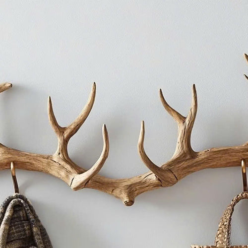 Antler Coat Rack Rustic Wood Wall Hanger Custom Gift - view 2