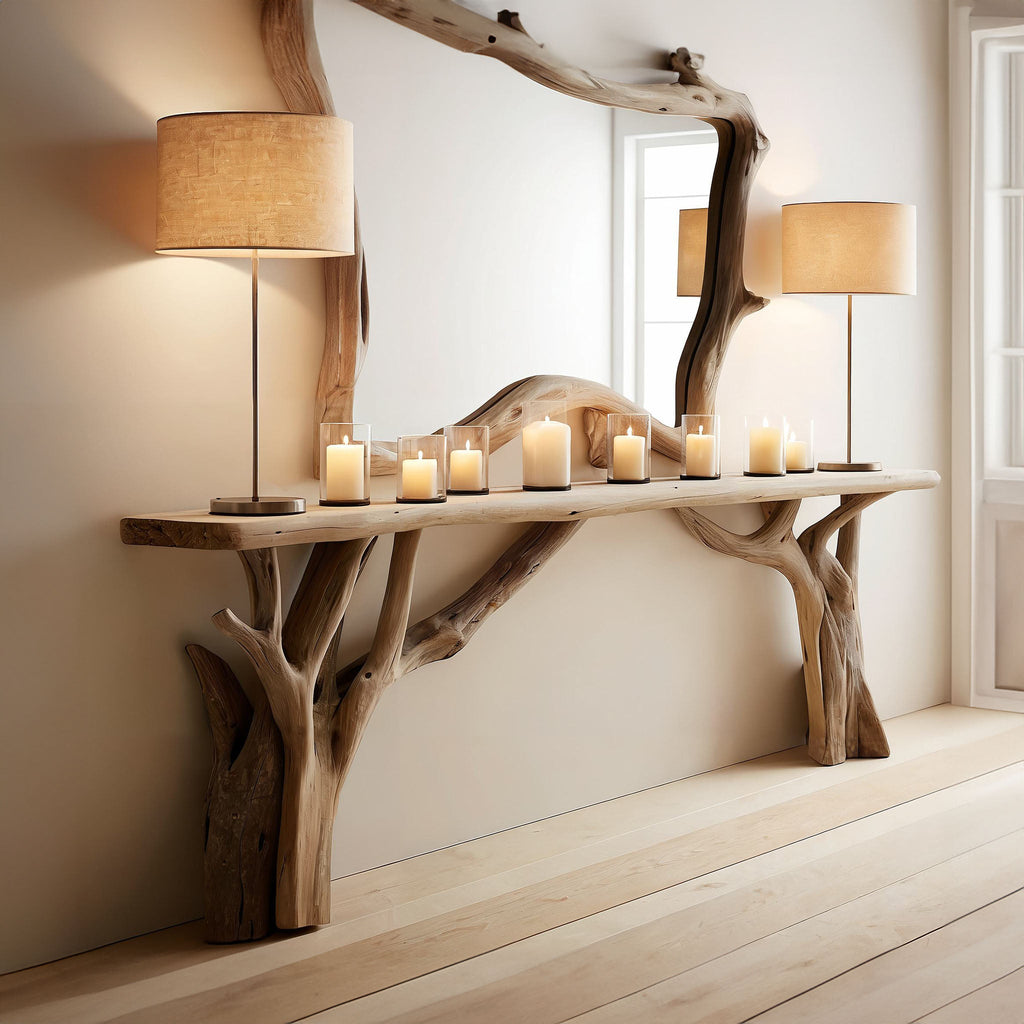 Decorative Wooden Floating Edge Entryway Table - view 3