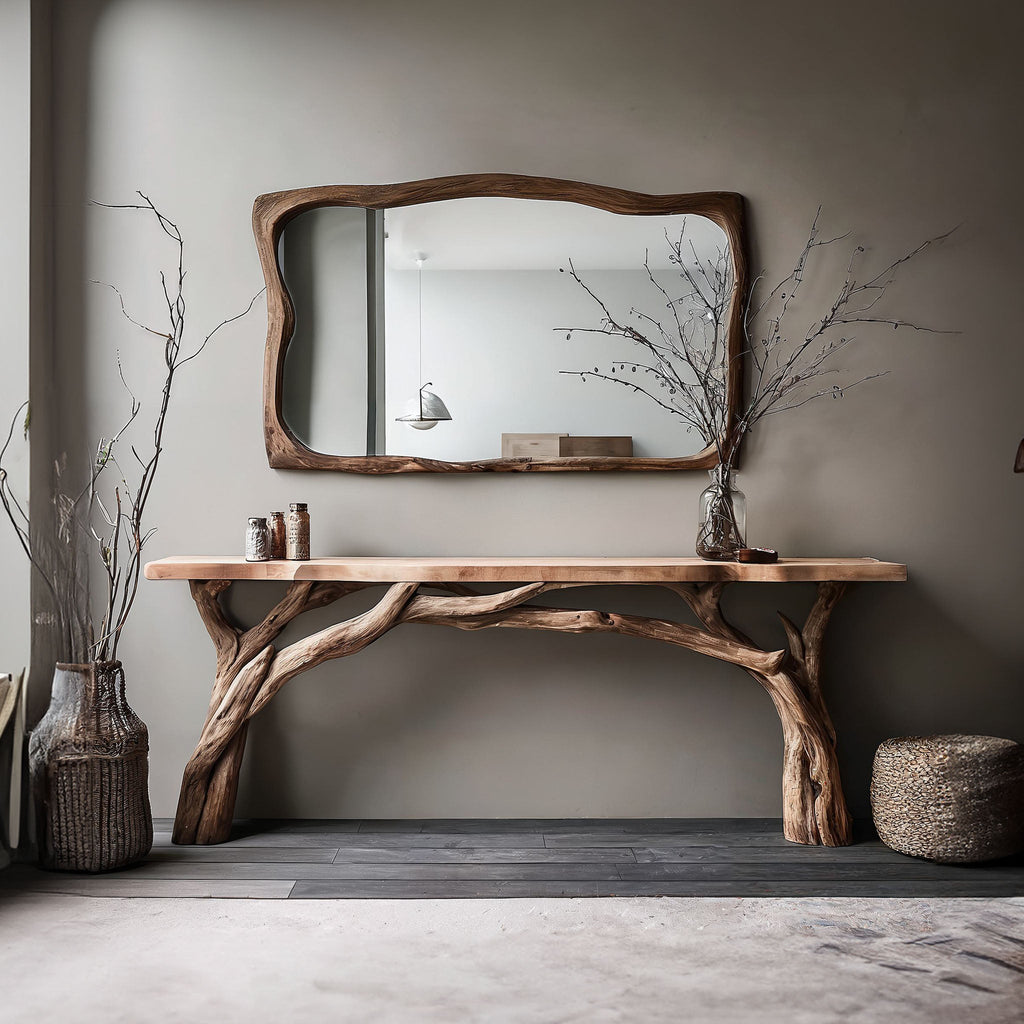 Decorative Wooden Floating Edge Console Table - view 3