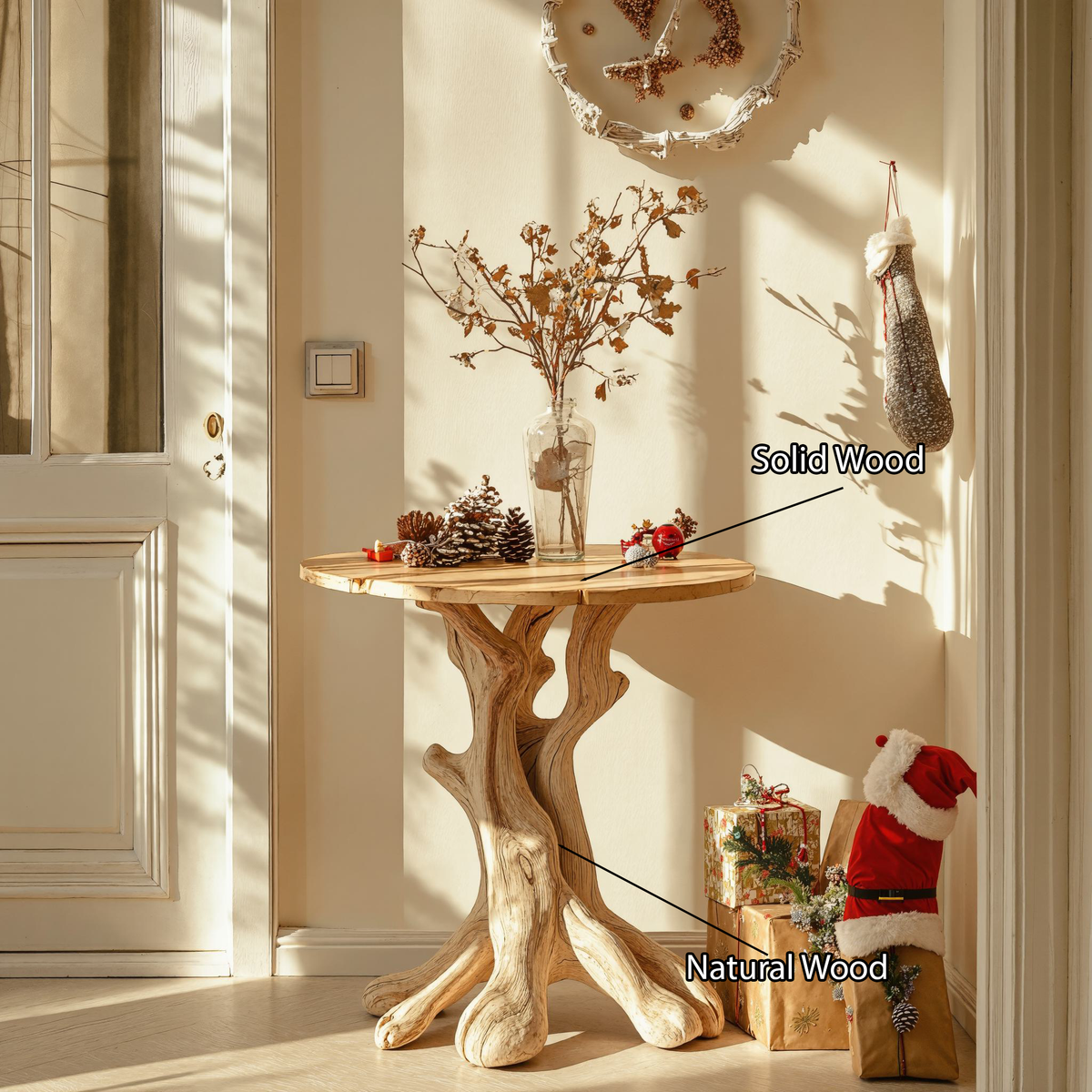 Farmhouse End Table Christmas End Table - view 4