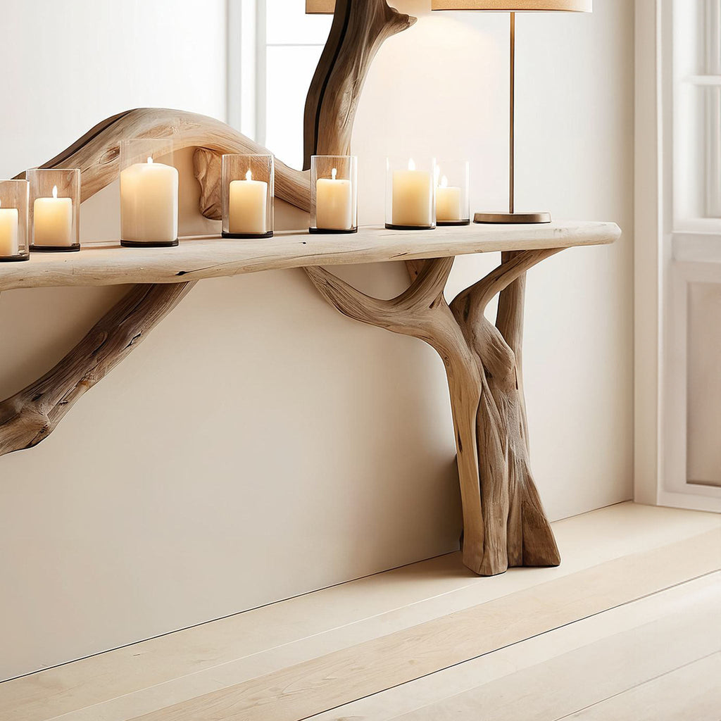 Decorative Wooden Floating Edge Entryway Table - view 4