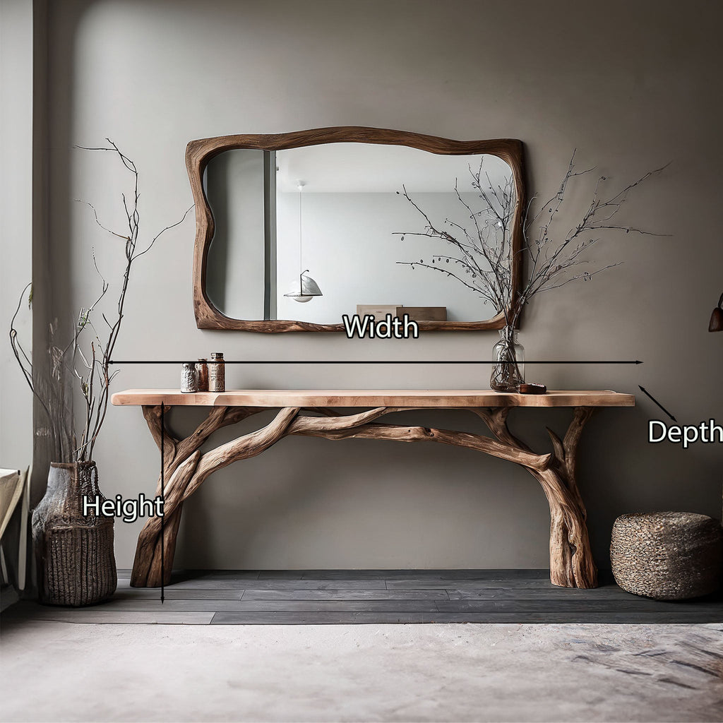 Decorative Wooden Floating Edge Console Table - view 5