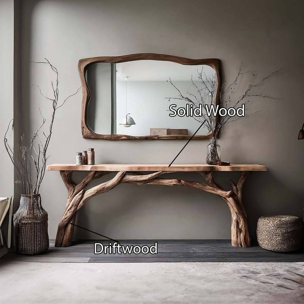 Decorative Wooden Floating Edge Console Table - view 6