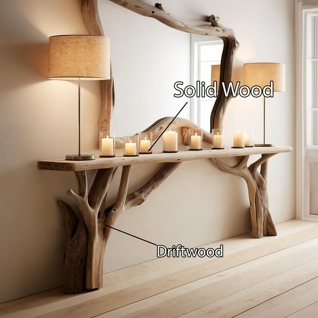 Decorative Wooden Floating Edge Entryway Table - view 6